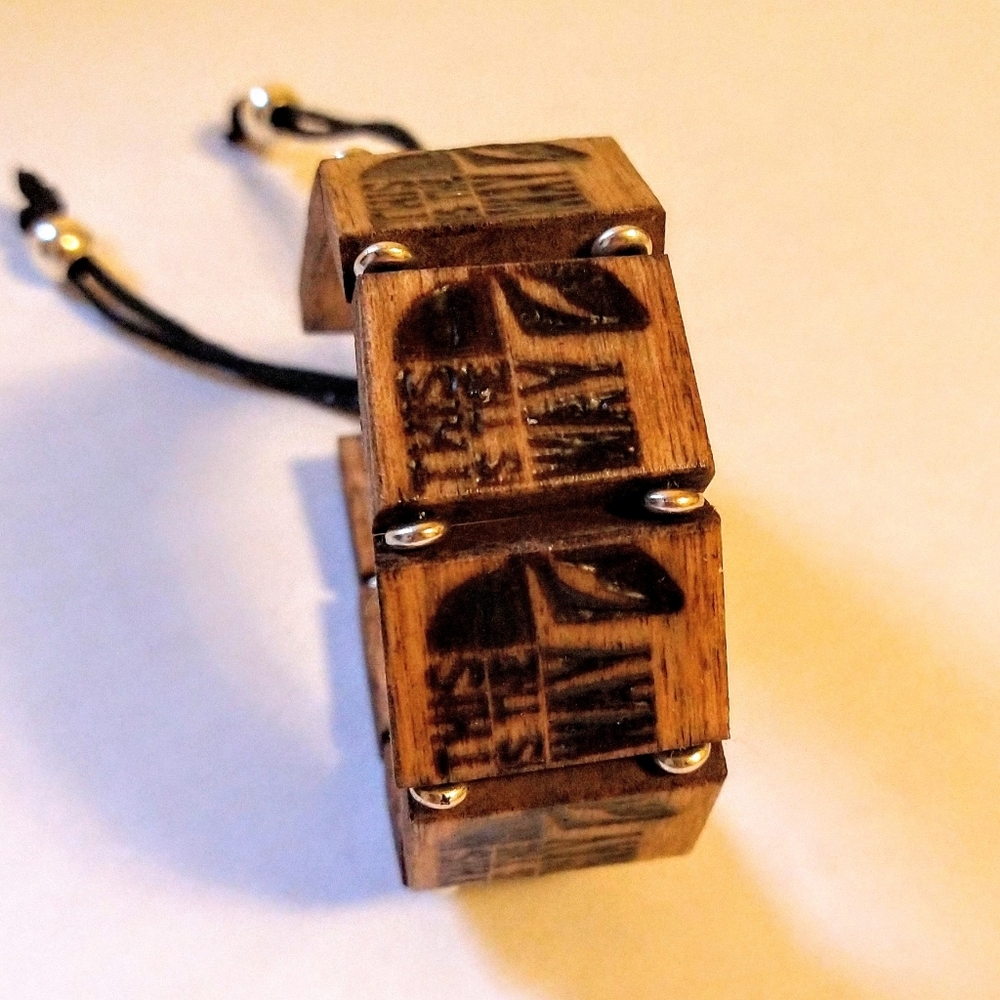 This is the way engraved tile slip cord bracelet